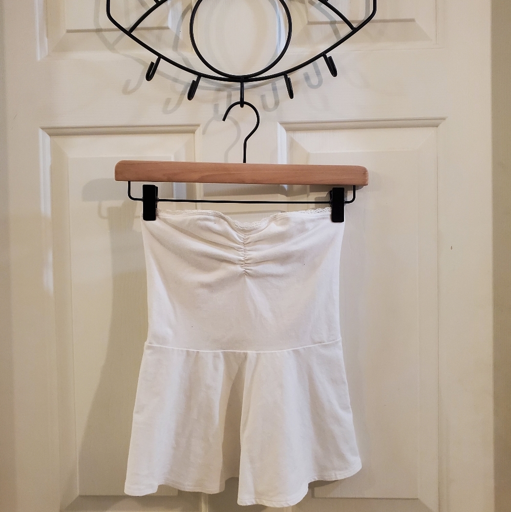Aerie Girly Tube top, strapless peplum camisole